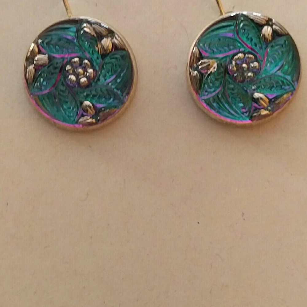 Iridescent  French springs earrings
